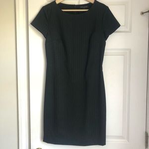 Pinstripe Charcoal Work Dress